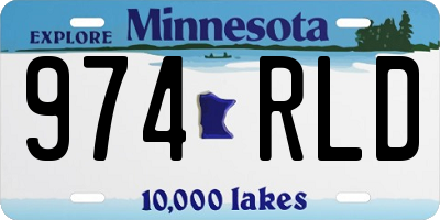 MN license plate 974RLD