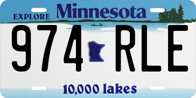 MN license plate 974RLE