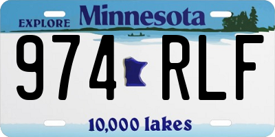MN license plate 974RLF