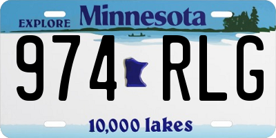 MN license plate 974RLG