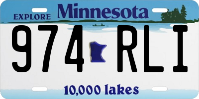 MN license plate 974RLI