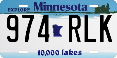 MN license plate 974RLK
