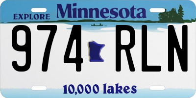 MN license plate 974RLN