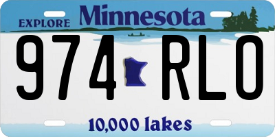 MN license plate 974RLO