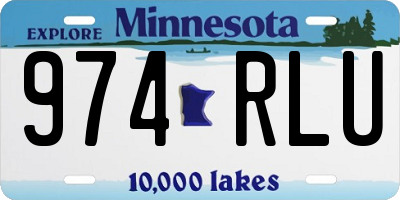 MN license plate 974RLU