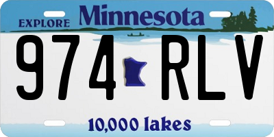 MN license plate 974RLV