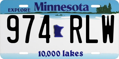 MN license plate 974RLW