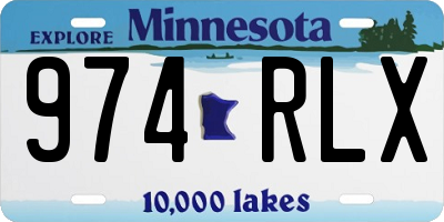 MN license plate 974RLX