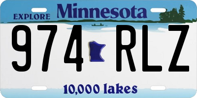 MN license plate 974RLZ
