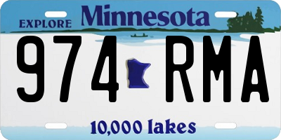 MN license plate 974RMA