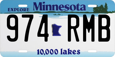 MN license plate 974RMB
