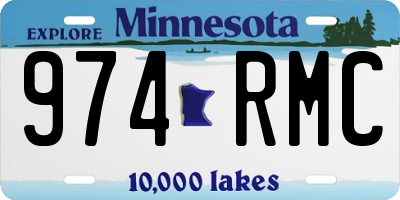 MN license plate 974RMC