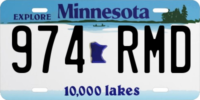 MN license plate 974RMD