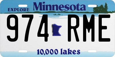 MN license plate 974RME