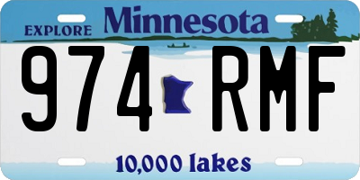 MN license plate 974RMF