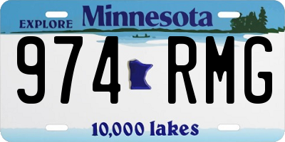 MN license plate 974RMG