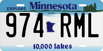 MN license plate 974RML