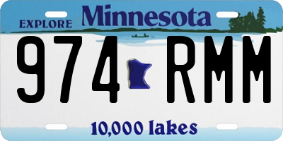MN license plate 974RMM