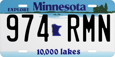 MN license plate 974RMN