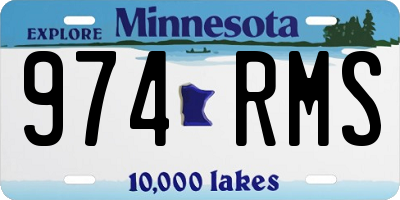 MN license plate 974RMS