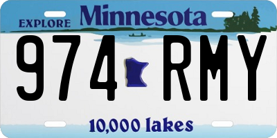 MN license plate 974RMY