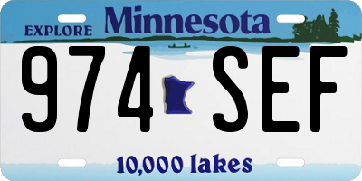 MN license plate 974SEF