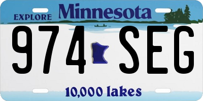 MN license plate 974SEG