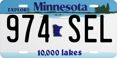 MN license plate 974SEL