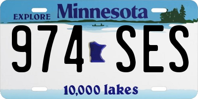 MN license plate 974SES