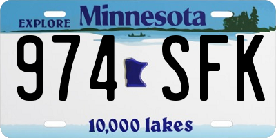 MN license plate 974SFK
