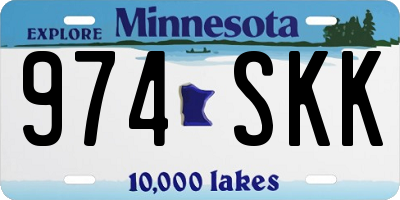 MN license plate 974SKK