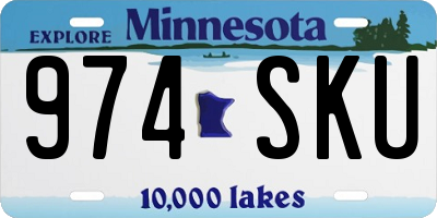 MN license plate 974SKU