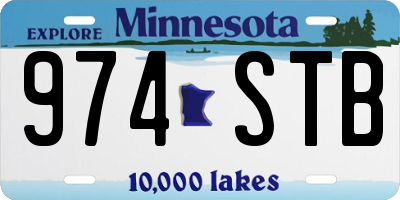 MN license plate 974STB