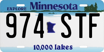 MN license plate 974STF