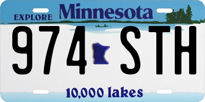 MN license plate 974STH