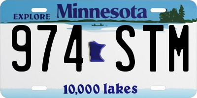 MN license plate 974STM