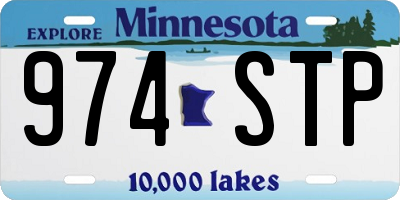 MN license plate 974STP