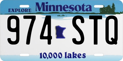 MN license plate 974STQ