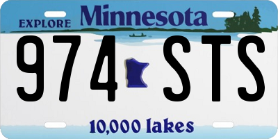 MN license plate 974STS