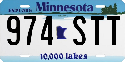 MN license plate 974STT