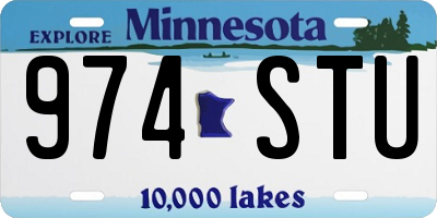 MN license plate 974STU