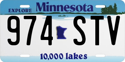 MN license plate 974STV