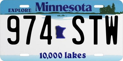 MN license plate 974STW