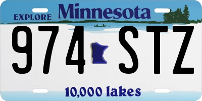MN license plate 974STZ