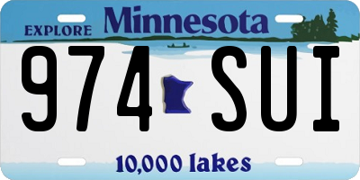 MN license plate 974SUI