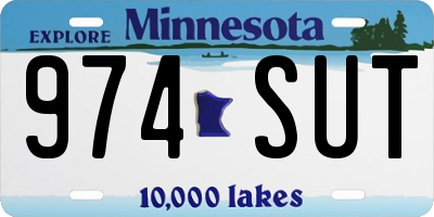 MN license plate 974SUT