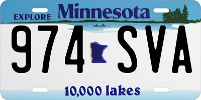 MN license plate 974SVA