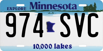 MN license plate 974SVC