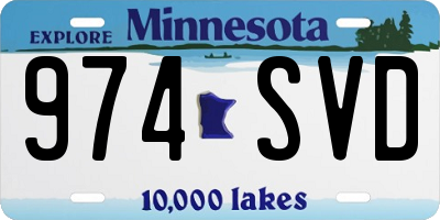 MN license plate 974SVD