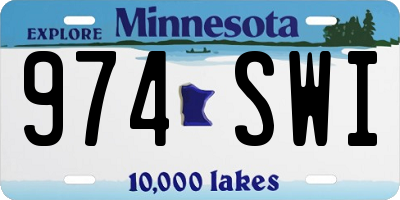 MN license plate 974SWI